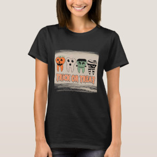 Süßes oder Saures Putze deine Zähne Zahnarzt Hallo T-Shirt