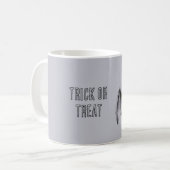 Süßes oder Saures schwarze Fledermaus Kaffeetasse (Vorderseite Links)