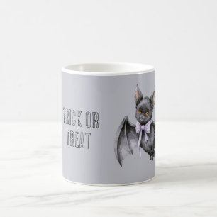 Süßes oder Saures schwarze Fledermaus Kaffeetasse