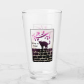 Süßes oder Saures schwarze Katze Glas (Rückseite)