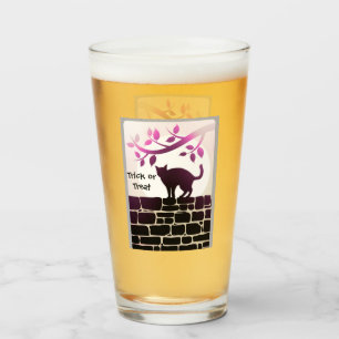 Süßes oder Saures schwarze Katze Glas