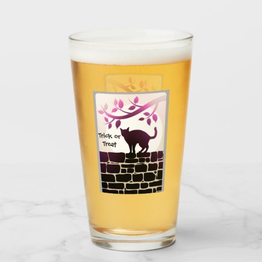 Süßes oder Saures schwarze Katze Glas (Vorne (Gefüllt))