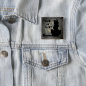 Süßes oder Saures schwarze Katze - Kürbis-Knopf Button (Beispiel)