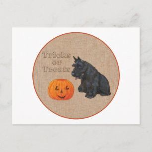 Süßes oder Saures Scottie Hund Postkarte