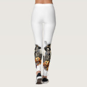 Süßes oder Saures Skelett Halloween Leggings (Rückseite)