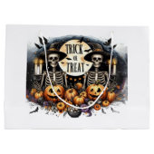 Süßes oder Saures Skelette & Kürbisse Halloween Große Geschenktüte (Rückseite)