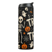 Süßes oder Saures Skelette Kürbisse Halloween Süßi Thermosbecher (Nach links gedreht)