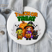 Süßes oder Saures - Süße Halloween-Freunde Button (Beispiel)