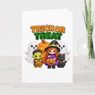 Süßes oder Saures - Süße Halloween-Freunde Karte