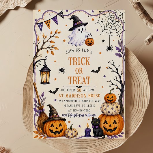 SÜßES ODER SAURES SÜßE HALLOWEEN-Party Einladung