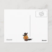 Süßes oder Saures Süßer Cartoon-Kürbis | Halloween Postkarte (Rückseite)