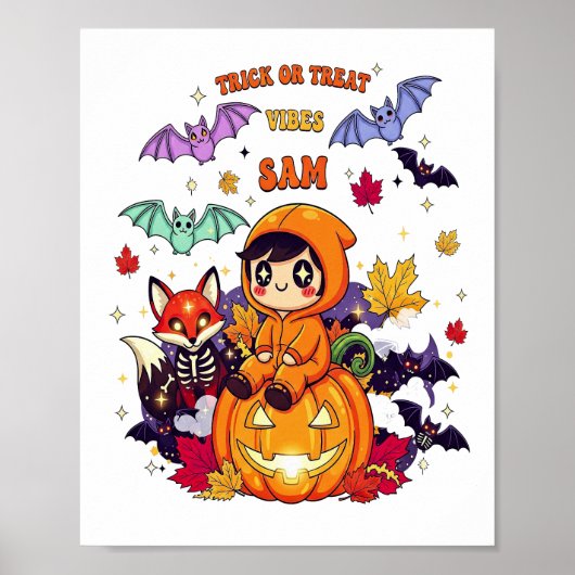 Süßes oder Saures Süßer Halloween Poster (Vorne)