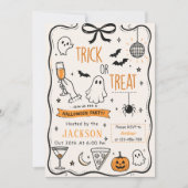 SÜßES ODER SAURES SÜßES HALLOWEEN EINLADUNG (Vorderseite)