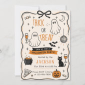 SÜßES ODER SAURES SÜßES HALLOWEEN EINLADUNG (Vorderseite)