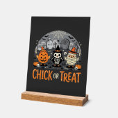 Süßes oder Saures Süßes Halloween-Friedhofsdesign_ Acrylschild (Winkel)