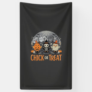 Süßes oder Saures Süßes Halloween-Friedhofsdesign_ Banner