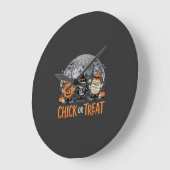 Süßes oder Saures Süßes Halloween-Friedhofsdesign_ Große Wanduhr (Winkel)