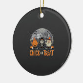 Süßes oder Saures Süßes Halloween-Friedhofsdesign_ Keramik Ornament (Links)