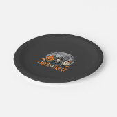 Süßes oder Saures Süßes Halloween-Friedhofsdesign_ Pappteller (Schrägansicht)