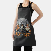 Süßes oder Saures Süßes Halloween-Friedhofsdesign_ Schürze (InSitu)