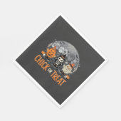 Süßes oder Saures Süßes Halloween-Friedhofsdesign_ Serviette (Ecke)