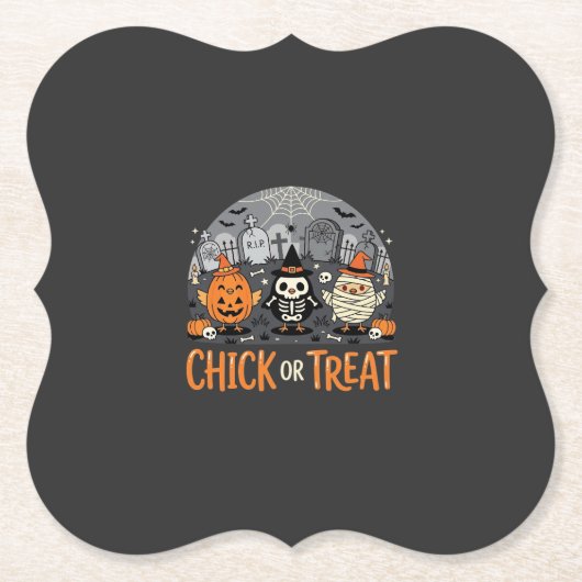 Süßes oder Saures Süßes Halloween-Friedhofsdesign_ Untersetzer (Vorderseite)