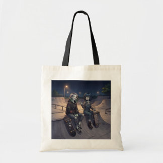 Süßes-oder-Saures-Tasche Frankenstein Skaterinnen Tragetasche