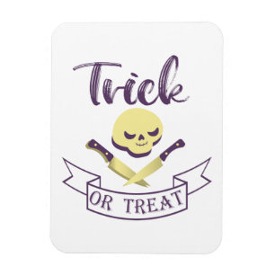 Süßes oder Saures Totenkopf Halloween-Band T Magnet