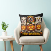 Süßes oder Saures Trio whimsical frohe Halloween-D Kissen (Stuhl )