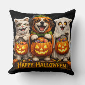 Süßes oder Saures Trio whimsical frohe Halloween-D Kissen (Vorderseite)
