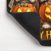 Süßes-oder-Saures-Trio whimsical frohes Halloween- Mousepad (Ecke)