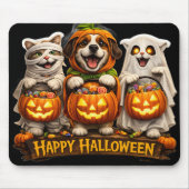 Süßes-oder-Saures-Trio whimsical frohes Halloween- Mousepad (Vorne)