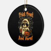 Süßes oder Saures und wild Süßer Halloween Keramik Ornament (Links)