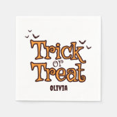 Süßes oder Saures Vintage-Halloween Serviette (Vorderseite)