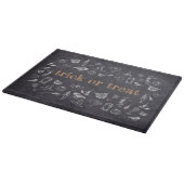 Süßes oder Saures Vintage-Schultafel Halloween Schneidebrett (Ecke)