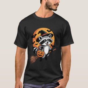 Süßes oder Saures Waschbär Hexe Halloween Kürbis K T-Shirt