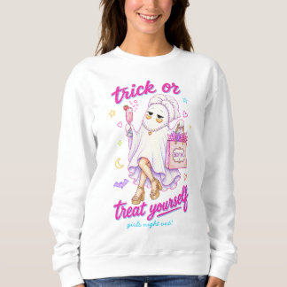 Süßes oder Selbstbehandlung-Spa-Geist-Tuch Champag Sweatshirt