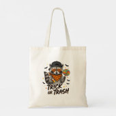 Süßes oder Trash Waschbär Halloween-Tasche Tragetasche (Rückseite)