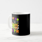 Süßes oder Zähne Lustige zahnärztliche Halloween-K Kaffeetasse (Vorderseite Links)