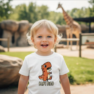 Süßes orange Baby-Dino-T-Shirt für Kleinkinder Baby T-shirt