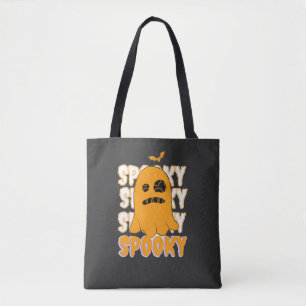Süßes orange Geister Halloween-Design für die grus Tasche