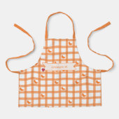 Süßes orange Gingham Schürze (Vorderseite)