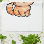 Süßes Orange Tabby Kätzchen Küchentuch (Gefaltet)