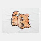 Süßes Orange Tabby Kätzchen Küchentuch (Horizontal)