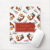 Süßes Orange-Tiger-Muster mit individuellem Monogr Mousepad (Mit Mouse)