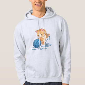 Süßes orangefarbenes Kätzchen "Das Leben ist besse Hoodie