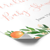 Süßes Orangen Blüten Zitrusdusche Willkommen Poster (Ecke)