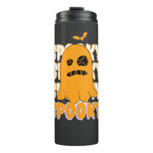 Süßes Oranges Gespenst Gruselige Saison Halloween- Thermosbecher