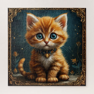 Süßes Oranges Kätzchen Geschenk für Katzenliebhabe Puzzle