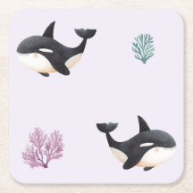 Süßes Orca-Wal-Muster Ozean Meer Leben Kinderzimme